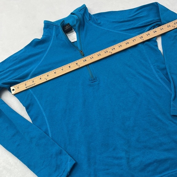 Patagonia Capilene Womens L Performance Baselayer 1/4 Zip Blue Pullover Sweater - Picture 3 of 13